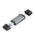 Aisens Lector de Tarjetas USB-A y USB-C 3.1 Gen1 - Compatible con SD, Micro SD, MMC, RS-MMC, MMC Micro - Color Gris