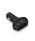 Ewent Cargador de Coche USB 50W - 4 Puertos USB - Color Negro