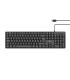 Ewent Teclado con Cable USB - Perfil Delgado - Disposicion Italiana QWERTY IT - Plastico ABS - Cable de 1.35m - Color Negro