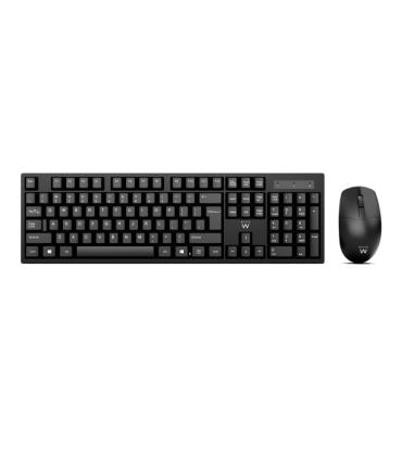 Ewent Pack Teclado + Raton Inalambrico para Oficina - Receptor USB-A 2.4Hz - 1000dpi - Disposicion Portuguesa QWERTY PT - Incluy