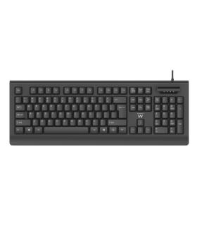 Ewent Teclado con Cable USB - Disposicion Portuguesa QWERTY PT - Cable de 1.5m - Plug and Play - Color Negro