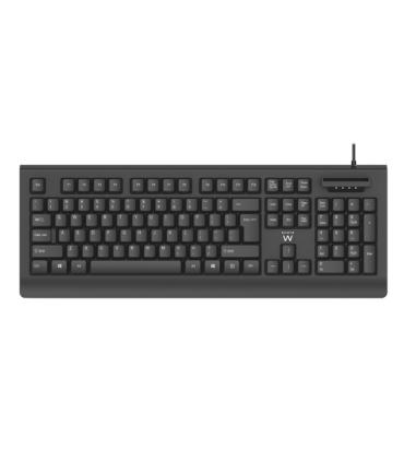 Ewent Teclado con Cable USB - Disposicion Portuguesa QWERTY PT - Cable de 1.5m - Plug and Play - Color Negro