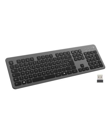 Ewent Teclado Inalambrico - Bateria de Litio Recargable de 300mAh - Disposicion Italiana QWERTY IT - Retroiluminacion - Teclas..