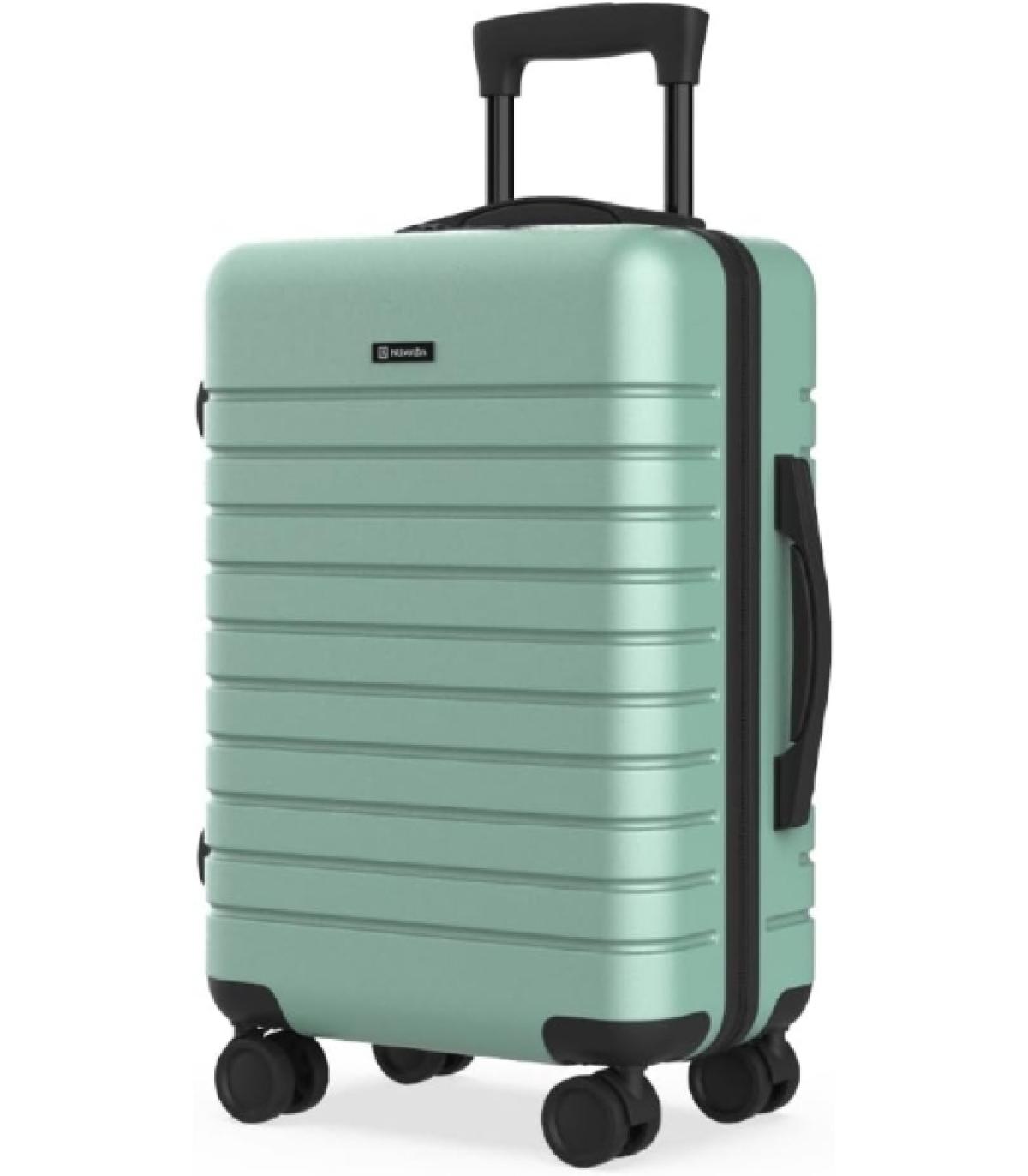 Numada Upfly T20 Maleta de Cabina Rígida 20” (55x35,5x22 cm) con Cierre TSA, USB y Ruedas Dobles 360º, Color Verde