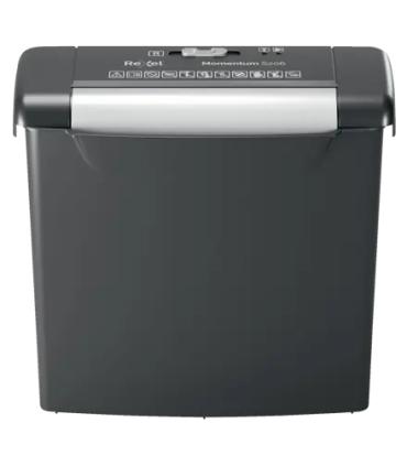 Rexel Momentum S206 Destructora de Papel Manual Corte en Tiras P-2 - Destruye hasta 6 Hojas - Papelera de 9L - Color Negro