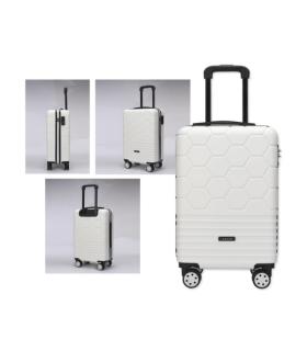 Lagart Maleta Trolley de Cabina Rigida 20” 55x34x23.5cm - Cierre TSA - Ruedas Dobles 360º - Color Blanco Roto