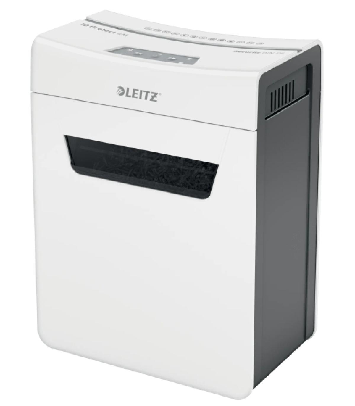 Leitz IQ Protect Premium 4M Destructora de Papel Manual Micro Corte P-5 - Destruye hasta 4 Hojas - Ultrasilenciosa - Papelera..