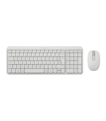 Logitech MK250 Compact Bluetooth Wireless Combo Pack Inalambrico + Raton - Uso Ambidiestro - Indicadores Led - Color Blanco