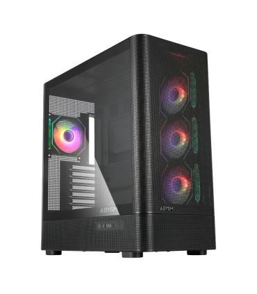 Abysm Danube Sava H500 II Caja Torre ATX, ITX, Micro ATX - Lateral de Cristal Templado - 3.5" y 2.5" - USB-A, USB-C y Audio - 4.