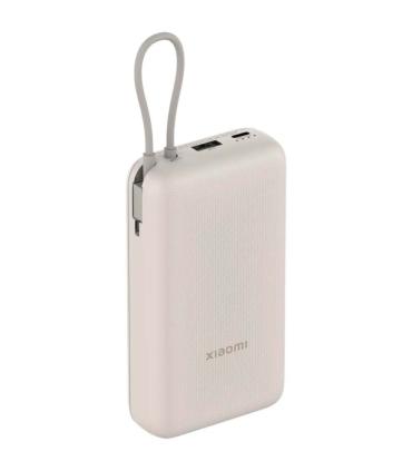 Xiaomi Tan GL Powerbank 20000 mAh - 33W - Cable Integrado - Carga Rapida - Multiples Capas de Seguridad - Color Beige