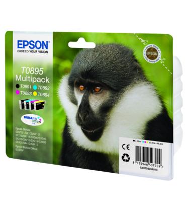 Epson T0895 Pack de 4 Cartuchos de Tinta Originales - C13T08954010