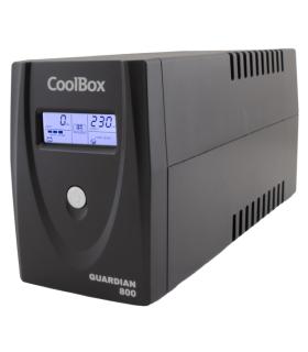 Coolbox Guardian3 SAI 800VA UPS 480W - 2x Schukos - USB - RJ45 - Proteccion Completa Frente a Picos de Tension y Cortes de Sumin