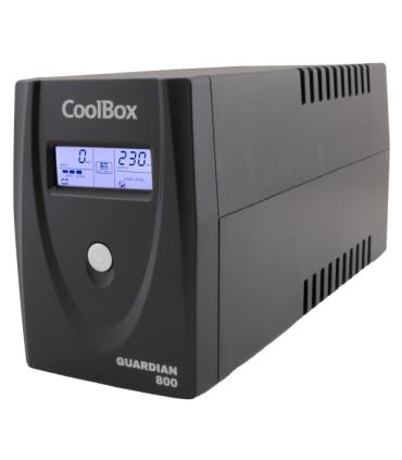 Coolbox Guardian3 SAI 800VA UPS 480W - 2x Schukos - USB - RJ45 - Proteccion Completa Frente a Picos de Tension y Cortes de Sumin