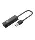 Ewent Conversor Adaptador de Red RJ45 a USB-A - Gigabit 10/100/1000Mbps - Cable de 15cm - Soporta WOL - Color Negro