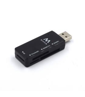 Ewent Lector de Tarjetas Externo USB 2.0 - Velocidad de Transferencia hasta 480Mbps - Color Negro