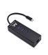 Ewent Hub USB-C 4 en 1 - 3x USB-A - 1x RJ45 - hasta 1000Mbps - Cable de 15cm - Color Negro
