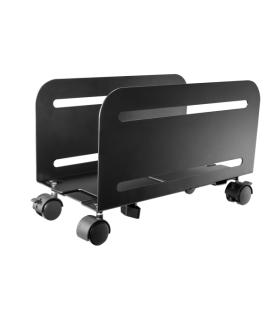 Ewent Soporte Movil para Ordenador - Ajustable - Peso Maximo 10kg - Ruedas Bloqueables - Color Negro