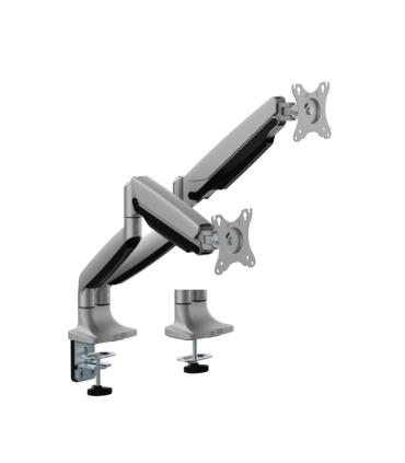 Ewent Soporte de Mesa con Doble Brazo Articulado para Monitores hasta 35" - Giratorio e Inclinable - Gestion de Cables - Peso Ma