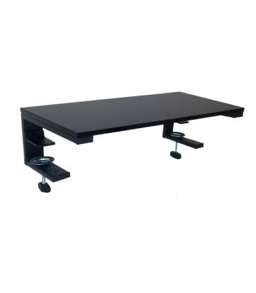 Ewent Soporte Elevador para Monitor - Sujeccion con Abrazadera - Grosor Tablero Maximo 50.8mm - Peso Maximo 20kg - Color Negro