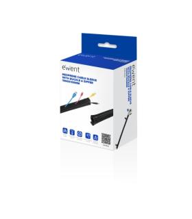 Ewent Manguito Organizador de Cable Neopreno - Cierre con Cremallera y Hebilla - Proteccion Frente a Humedad - 1m - 100mm - Colo