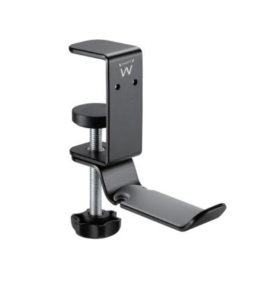 Ewent Soporte de Escritorio Universal para Auriculares - Ajustable - Antideslizante - Color Negro