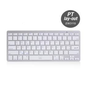 Ewent Teclado de Viaje - Modo Ahorro de Energia - Bluetooth 3.0 - Disposicion Portuguesa QWERTY PT - Alcance hasta 10m - Color..
