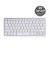 Ewent Teclado Inalambrico - 2x Baterias AAA - Disposicion QWERTY ES - Ultradelgado - Bluetooth - Color Plata/Blanco