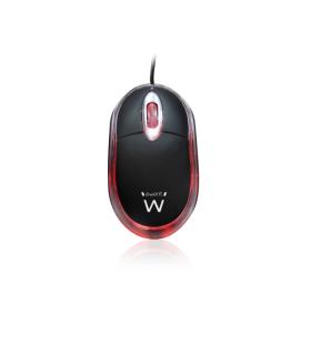 Ewent Raton Minioptico USB - Mini Raton Optico USB - 1000dpi - Cable de 1.15m - Plug and Play - 3 Botones - Color Negro