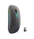 Ewent Raton Inalambrico - Receptor USB-A de 2.4GHz- Bluetooth 5.1 - Recargable - Luces RGB - 4 Botones - Bateria de Litio de 500