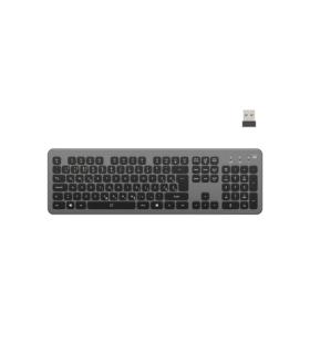 Ewent Teclado Inalambrico - Bateria de Litio Recargable de 300mAh - Disposicion Eslovena QWERTZ SI - Retroiluminacion - Teclas..