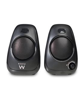Ewent Altavoces Estereos de Sobremesa de 10W - Alimentacion USB - Jack de 3.5mm - Control de Volumen - Color Negro