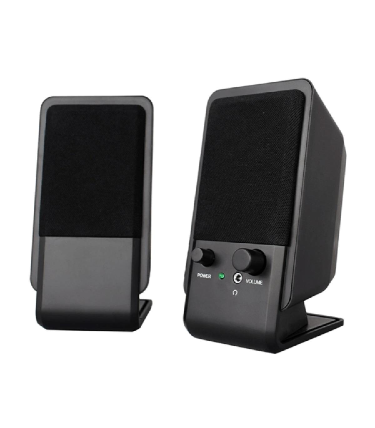 Ewent Altavoces Estereos de Sobremesa de 12W - Alimentacion USB - Jack de 3.5mm - Control de Volumen - Color Negro
