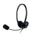 Ewent Auriculares Estereo - Microfono Integrado - 2x Jack de 3.5mm - Cable de 2.1m - Color Negro
