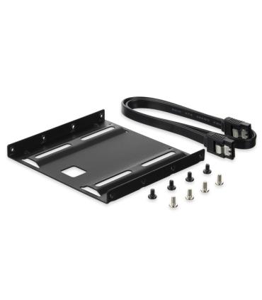Ewent Pack Adaptador de Montaje para Disco Duro HDD/SSD de 2.5" en Ranura de 3.5" - Incluye Cable SATA de 50cm - Metal Resistent