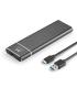 Ewent Carcasa Externa para SSD M.2 - USB-C 3.2 Gen1 - Aluminio - Disipacion de Calor - Indicador LED - Color Negro