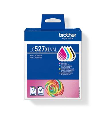 Brother LC527XLVAL Pack de 4 Cartuchos de Tinta Original (BK/C/M/Y) - LC527XLVAL