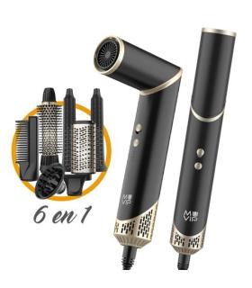 Muvip Ultimate Experience Profesional 6 en 1 Herramienta de Secado y Peinado - 1500W - Accesorios para Rizar, Cepillar y Alisar.