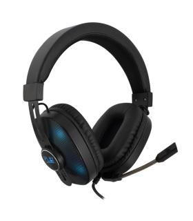 Ewent Auriculares Gaming - Microfono Integrado - Iluminacion RGB - Control de Volumen y Microfono - Diadema Ajustable - Cable..