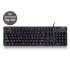 Ewent Teclado Gaming Mecanico - Iluminacion RGB - Disposicion Inglesa QWERTY US - Cubierta de Aluminio - Cable de 1.5m - Anti-Gh
