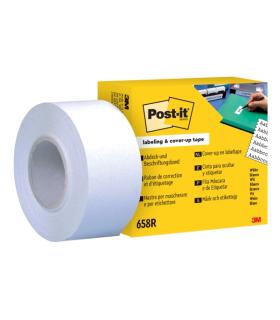 Post-It Recambio de Rollo de Cinta Adhesiva para Escribir - 25.4mm x 17.7m - 6 Lineas de Ancho - Color Blanco