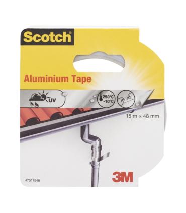 Scotch Cinta Adhesiva de Aluminio - 15m x 48mm - Color Aluminio
