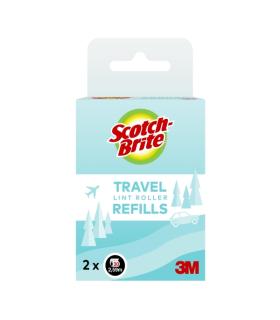 Scotch-Brite Recambios del Pack de 2 Rodillos Quitapelusas de Viaje - 30 Hojas por Rodillo - Color Negro