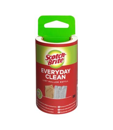 Scotch-Brite Everyday Clean Recambio para Rodillo Quitapelusas Adhesivo - 56 Hojas - Color Blanco