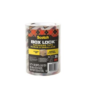 Scotch Box Lock Pack de 3 Precintos de Embalaje - 48mm x 50m - Color Transparente