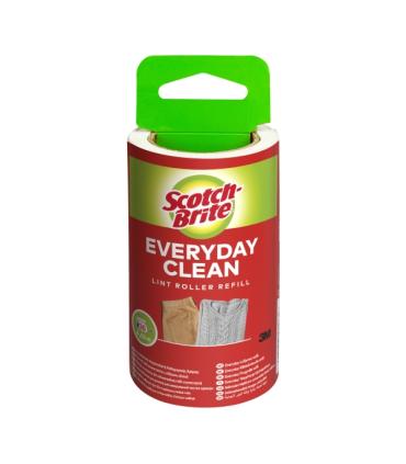 Scotch-Brite Everyday Clean Recambio para Rodillo Quitapelusas Adhesivo - 30 Hojas - Color Blanco