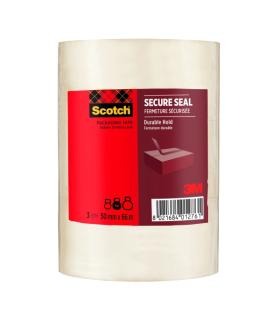 Scotch Pack de 3 Precintos de Embalaje - 50mm x 66m - Sellado Seguro - Color Transparente