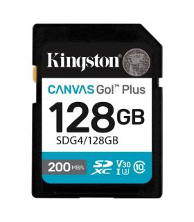 Kingston Tarjeta SDXC 128GB UHS-I U3 V30 Clase 10 200MB/s Canvas Go Plus