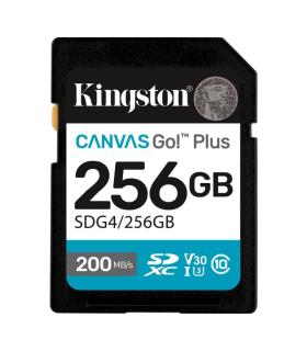 Kingston Tarjeta SDXC 256GB UHS-I U3 V30 Clase 10 200MB/s Canvas Go Plus