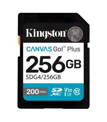 Kingston Tarjeta SDXC 256GB UHS-I U3 V30 Clase 10 200MB/s Canvas Go Plus