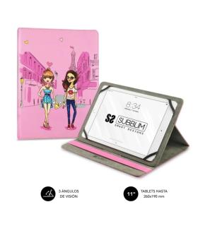 Subblim Funda Tablet Universal Trendy 9.6" a 11" - Posicion Stand con 2 Angulos de Vision - Soporte Antideslizante - Colores Var